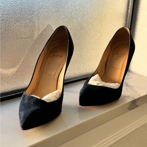 Christian Louboutin Pigalle 100mm Navy Suede Pumps